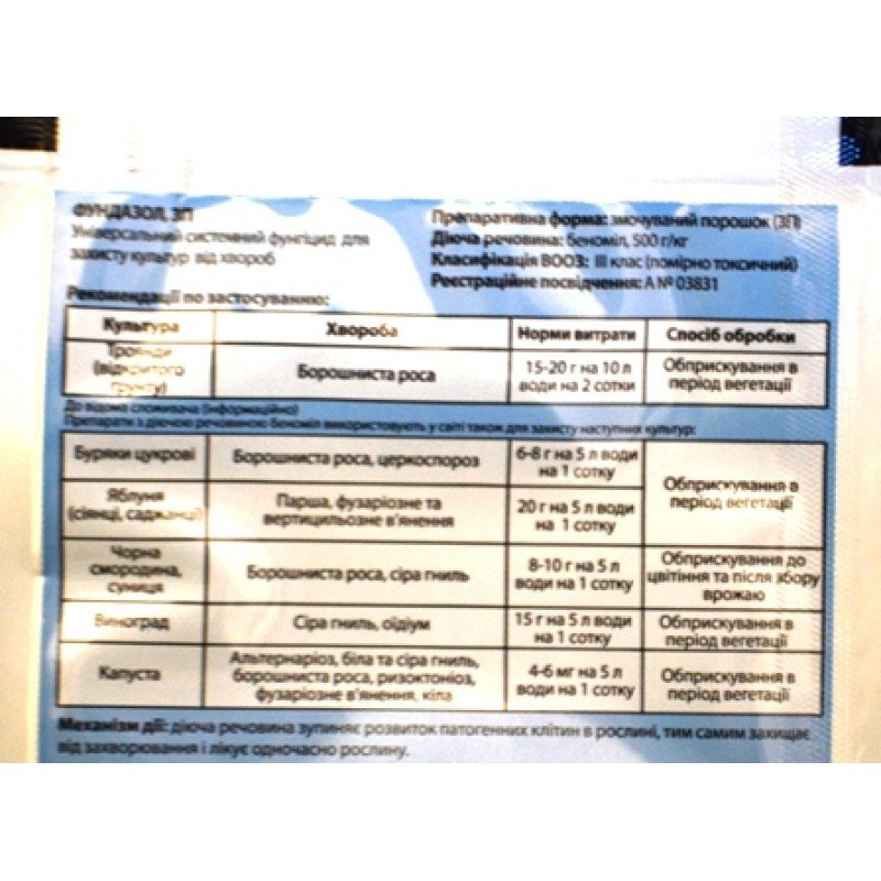 Фунгіцид Фундазол, 10г