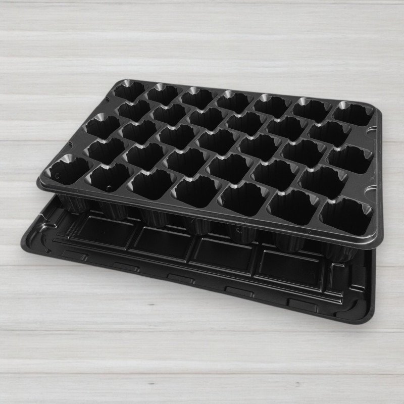 Парничок, касета для розсади з піддоном та кришкою, 33 осередки