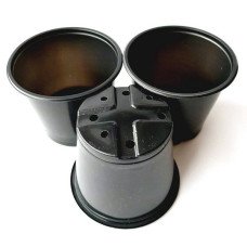 Горщик для розсади чорний із перфорацією, 80 Х 80 мм, 0,30 л (Гіршки для розсади)