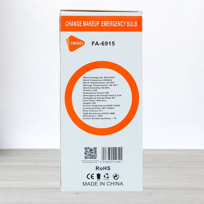 Лампочка FА-6915 з акумулятором 18650 в патрон E27