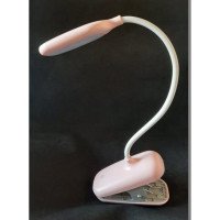 Настільна лампа 18239 з акумулятором та прищіпкою, рожева (Лампи, лампочки)