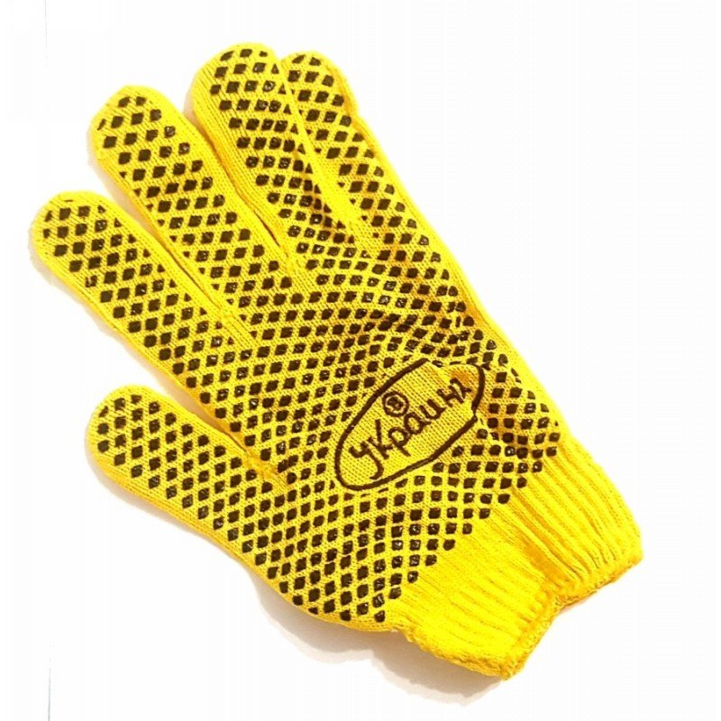 Рукавички бавовняні з нанесенням ПВХ-точки Україна