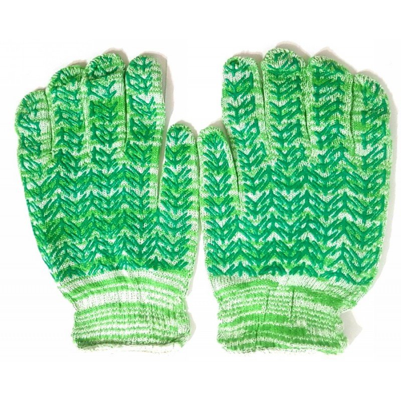 Рукавички бавовняні з нанесенням ПВХ-точки Ялинка