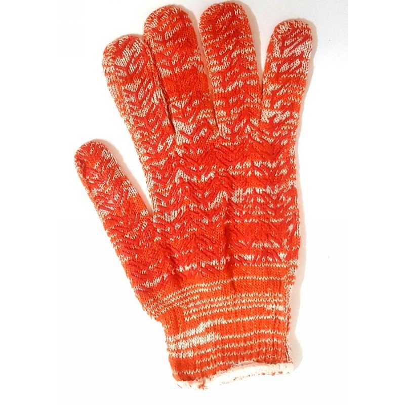 Рукавички бавовняні з нанесенням ПВХ-точки Ялинка