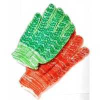 Рукавички бавовняні з нанесенням ПВХ-точки Ялинка