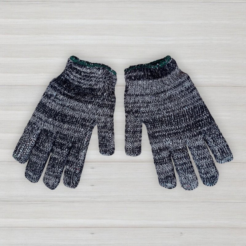 Рукавички в'язані без швів, сірі
