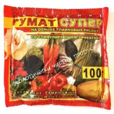 Стимулятор росту Гумат супер, 100 г (Добрива на основі гуматів)