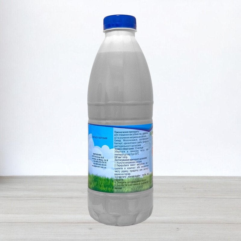 Мікробіологічний препарат Асенізатор Байкал, 1л (Засоби для вигрібних ям. туалетів та септиків)