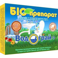 Біопрепарат Водограй для каналізаційних труб, 30г (Засоби для вигрібних ям. туалетів та септиків)