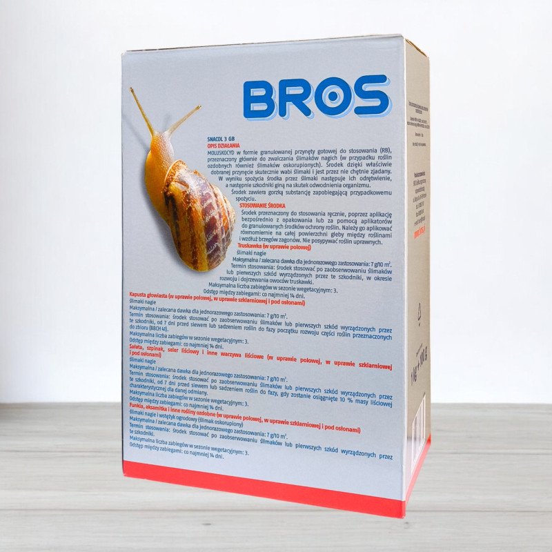 Лимацидний засіб Bros Snacol, від слимаків, 1кг (Засоби від слимаків та равликів)