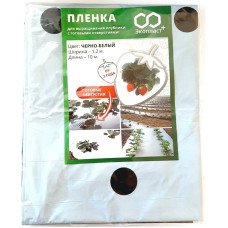 Плівка чорно-біла для полуниці з отворами Екопласт, щільність 40мкм, ширина 1,2м, довжина 10м
