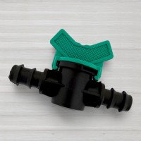 Кран прохідний для багаторічної крапельної трубки