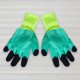 Рукавички нейлонові з частковим латексним покриттям та посиленими пальцями, зелені