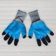 Рукавички нейлонові з частковим латексним покриттям та посиленими пальцями, сині