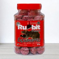 Парафінові брикети від щурів та мишей Rubit, банка 375г (Засоби від гризунів)