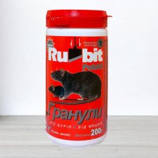 Гранули від щурів та мишей Rubit, банка 200г (Засоби від гризунів)