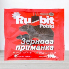 Зернова приманка від щурів та мишей Rubit, 100г (Засоби від гризунів)