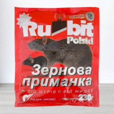 Зернова приманка від щурів та мишей Rubit, 230г (Засоби від гризунів)