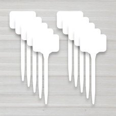 Садова табличка для маркування рослин біла, 150мм, 10шт/уп