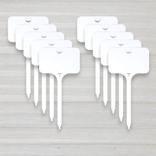 Садова табличка-бірка для маркування рослин біла, 10шт/уп