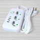 Мережевий фільтр з вимикачем Power Socket F015 на 3 розетки, 3 USB, 1 Type-C, 2500W, довжина 3м