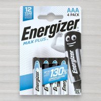 Батарейка лужна Energizer Max Plus alkaline LR3, AAA, 1,5V, 4шт/уп