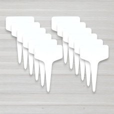 Садова табличка для маркування рослин біла, 100мм, 12шт/уп