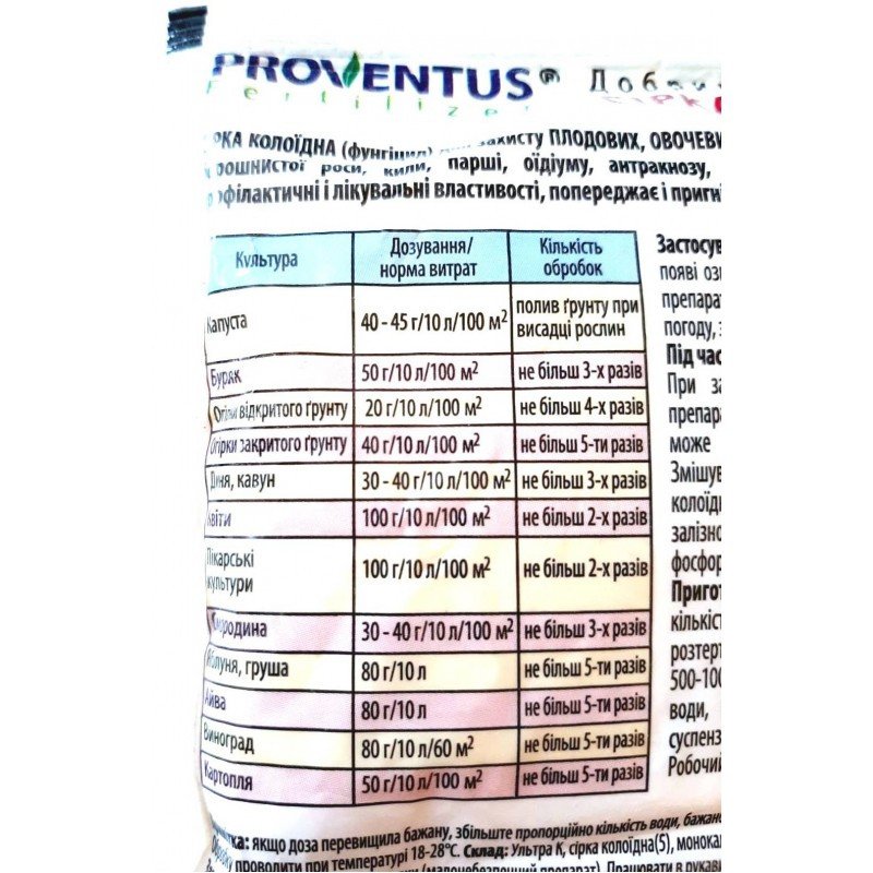 Сірка колоїдна, 80г (Фунгіциди)