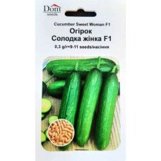 Насіння огірка бджолозапильного Солодка жінка F1, Україна, Dom, 0,3г