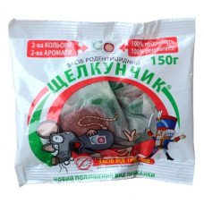 Родентицид Лускунчик тісто, аромат сир - арахіс, пакет 150г