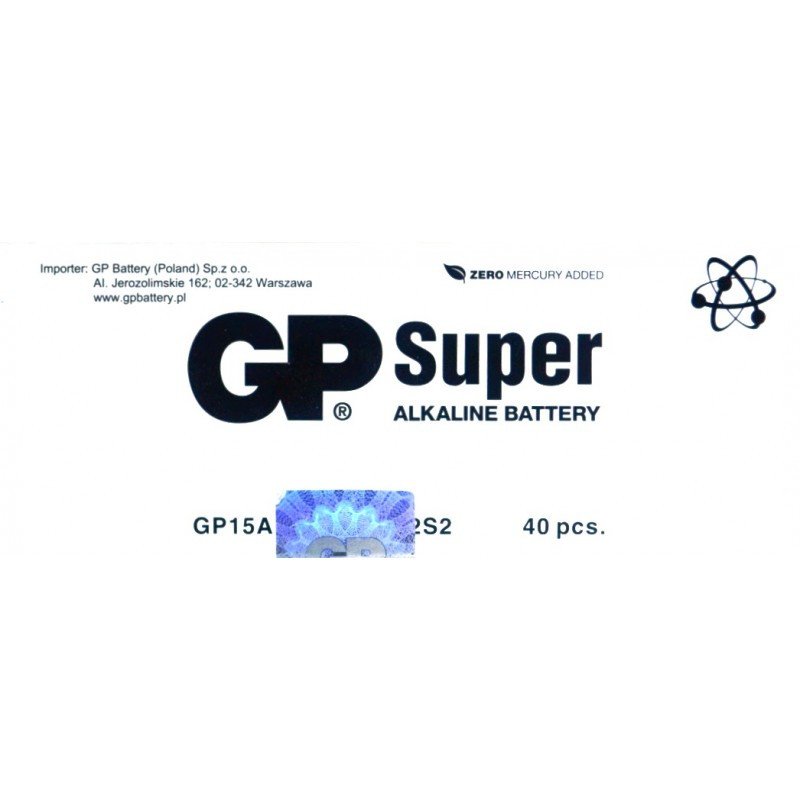 Батарейка лужна GP Super alkaline LR6, AA, 1,5V, 4шт/уп