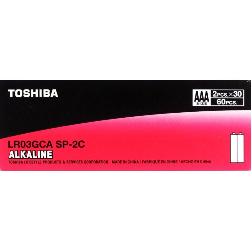 Батарейка лужна Toshiba alkaline LR3, AAA, 1,5V, 4шт/уп