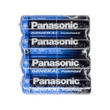 Батарейка сольова Panasonic R6, AA, 1,5V, 4шт/уп