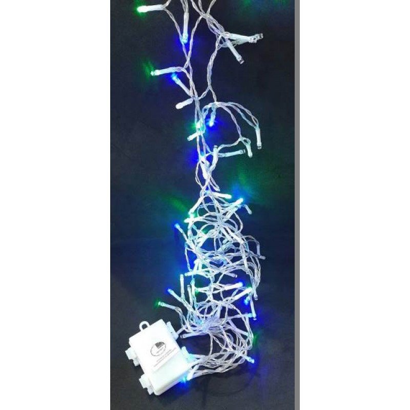 Гірлянда на батарейках різнокольорова, 8 режимів, 10м