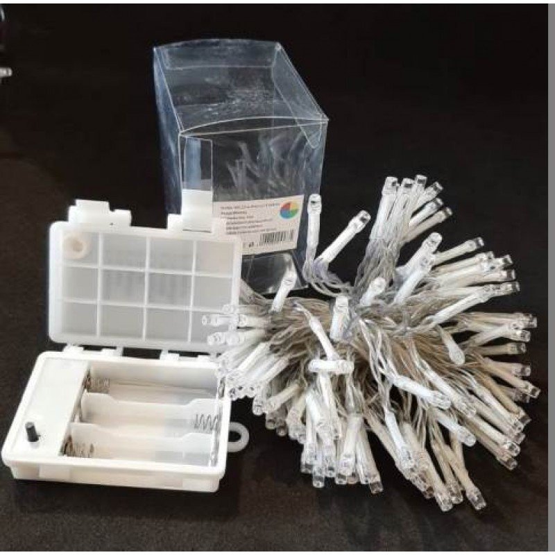 Гірлянда на батарейках різнокольорова, 8 режимів, 10м