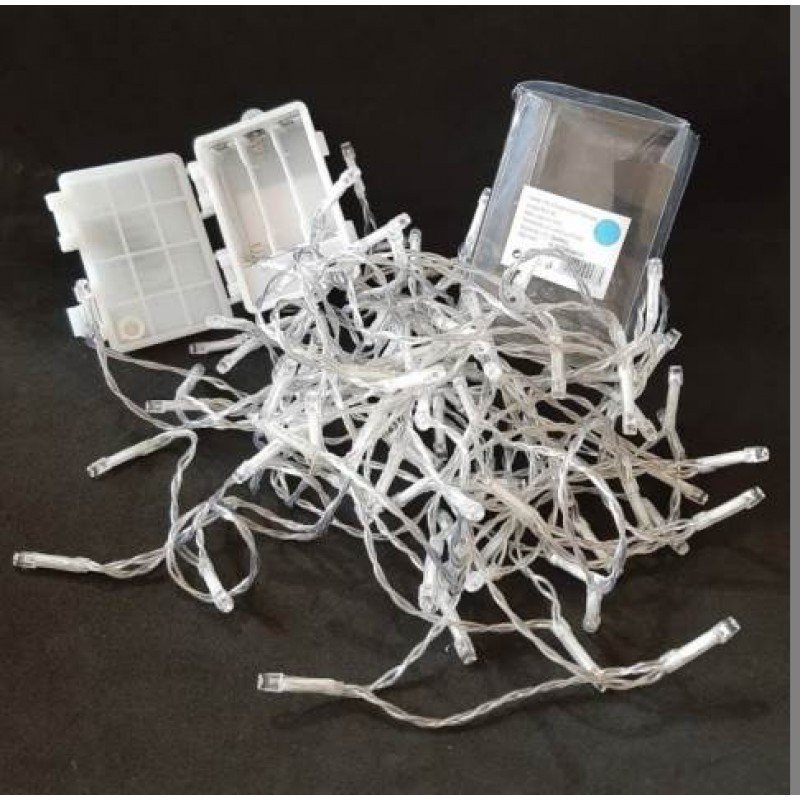 Гірлянда на батарейках синя, 8 режимів, 10м