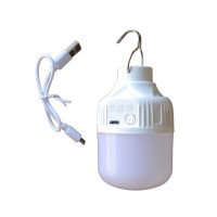 Лампа для кемпінгу акумуляторна, 10Вт з USB зарядкою та гачком