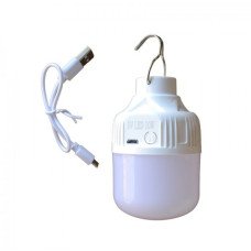 Лампа для кемпінгу акумуляторна, 10Вт з USB зарядкою та гачком