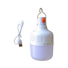 Лампа для кемпінгу акумуляторна, 20Вт з USB зарядкою та гачком