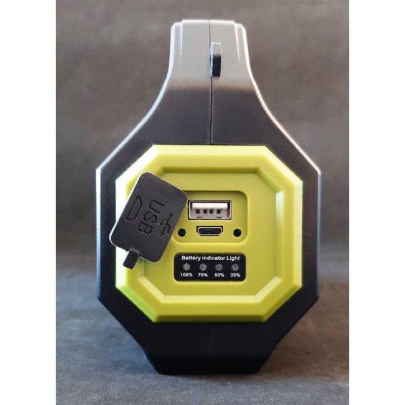 Ліхтар HEL-T95 кемпінговий акумуляторний із сонячною панеллю, 7 режимів