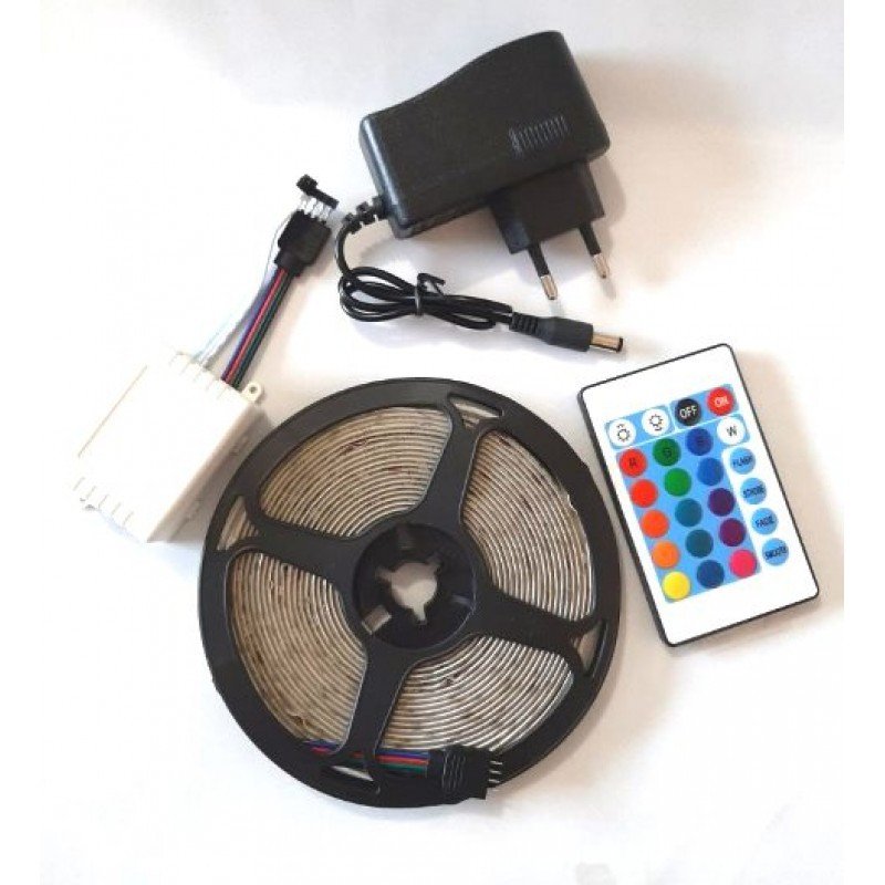 Світлодіодна LED стрічка 2835 RGB Комплект, кольоровий діод, 5м