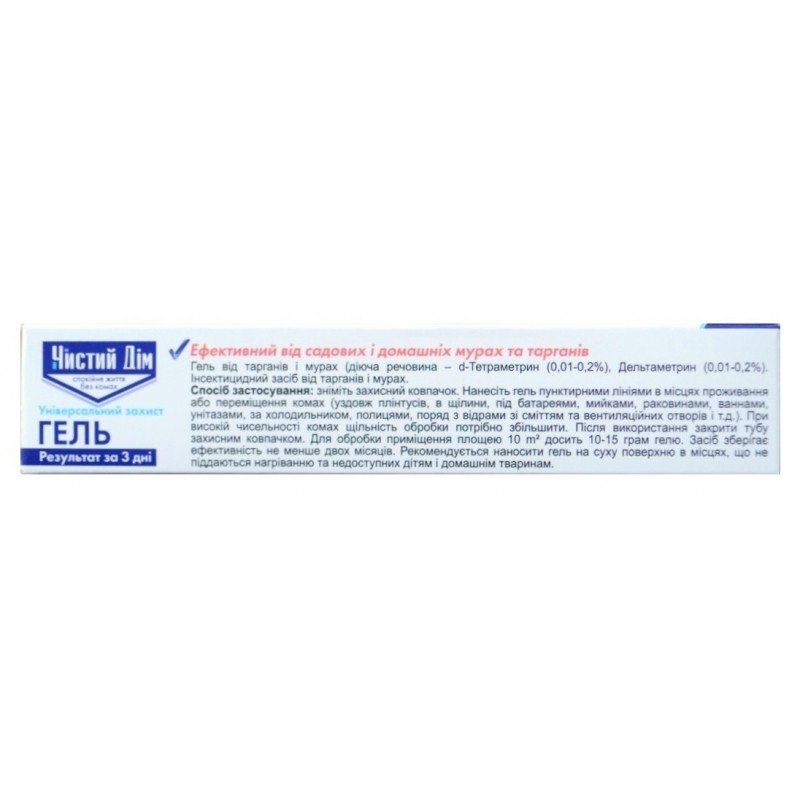 Гель від тарганів та мурах Чистий Дім, 30мл