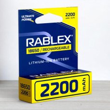 Акумулятор Rablex 18650 Li-ion, 2200mAh, 3,7V
