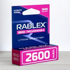 Акумулятор Rablex 18650 Li-ion, 2600mAh, 3,7V