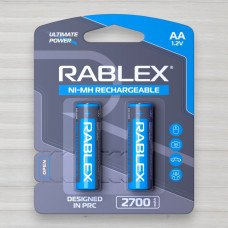 Акумулятор Rablex AA HR6 Ni-MH, 2700mAh, 1,2V, 2шт/уп