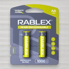 Акумулятор Rablex AA HR6 Ni-MH, 1000mAh, 1,2V, 2шт/уп