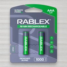 Акумулятор Rablex AAA HR3 Ni-MH, 1000mAh, 1,2V, 2шт/уп