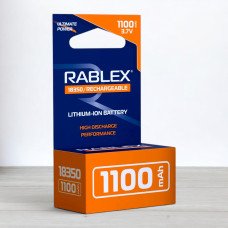Акумулятор Rablex 18350 Li-ion, 1100mAh, 3,7V