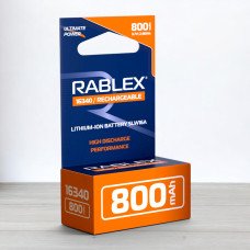 Акумулятор Rablex 16340 Li-ion, 800mAh, 3,7V
