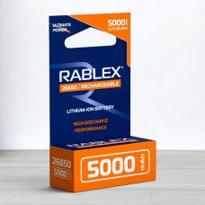 Акумулятор Rablex 26650 Li-ion, 5000mAh, 3,7V